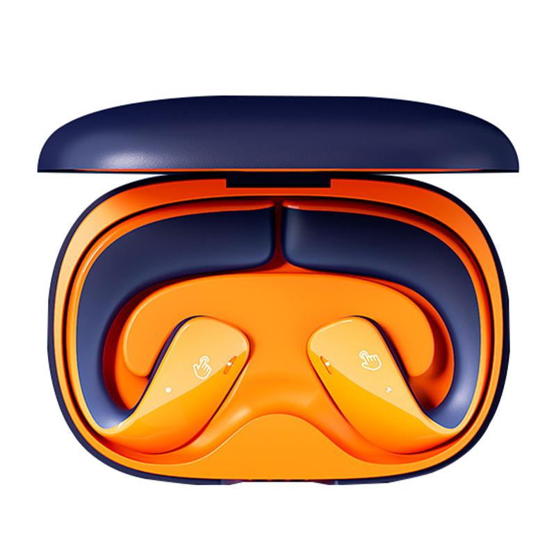 

T22 Open Ear TWS Bone Conduction Wireless Headphones Music Sports Bluetooth-compatible Earphone with Mic Orange+Blue