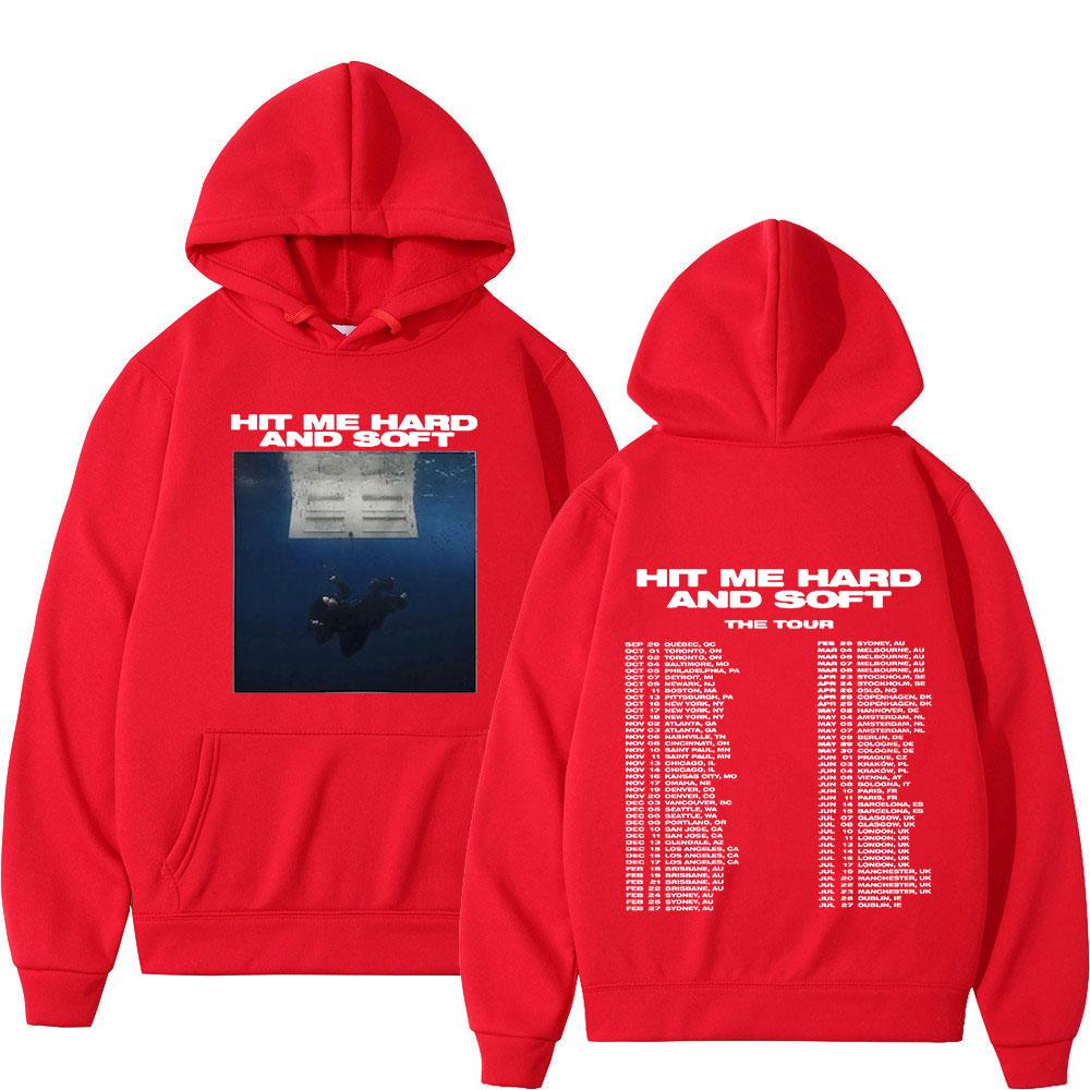 Hit Me Hard and Soft Tour 2024 Mikiny Pánské Dámské Módní Hip Hop S Kapucí Ležérní Volné S Dlouhým Rukávem Pulovr Streetwear