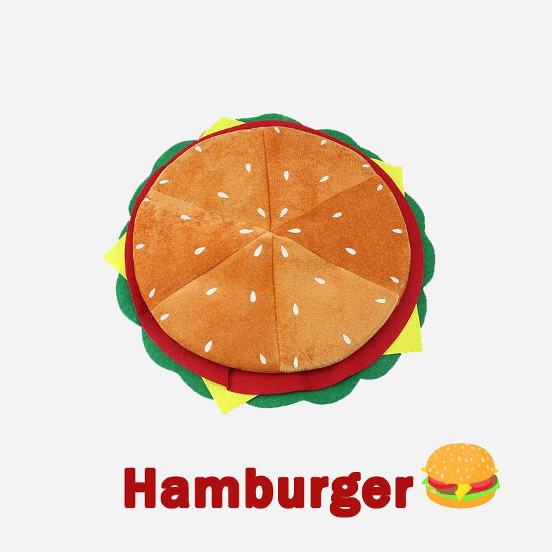 

Creative Cartoon Cute Burger Hat Funny French Fries Pullover Hat Party Dress Up Funny Props Hat Free size