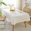 Pastoral Small Fresh Lilac Embroidered Tablecloth Geometric Rectangular Cover Towel Coffee Table Table Cloth Cover Cloth