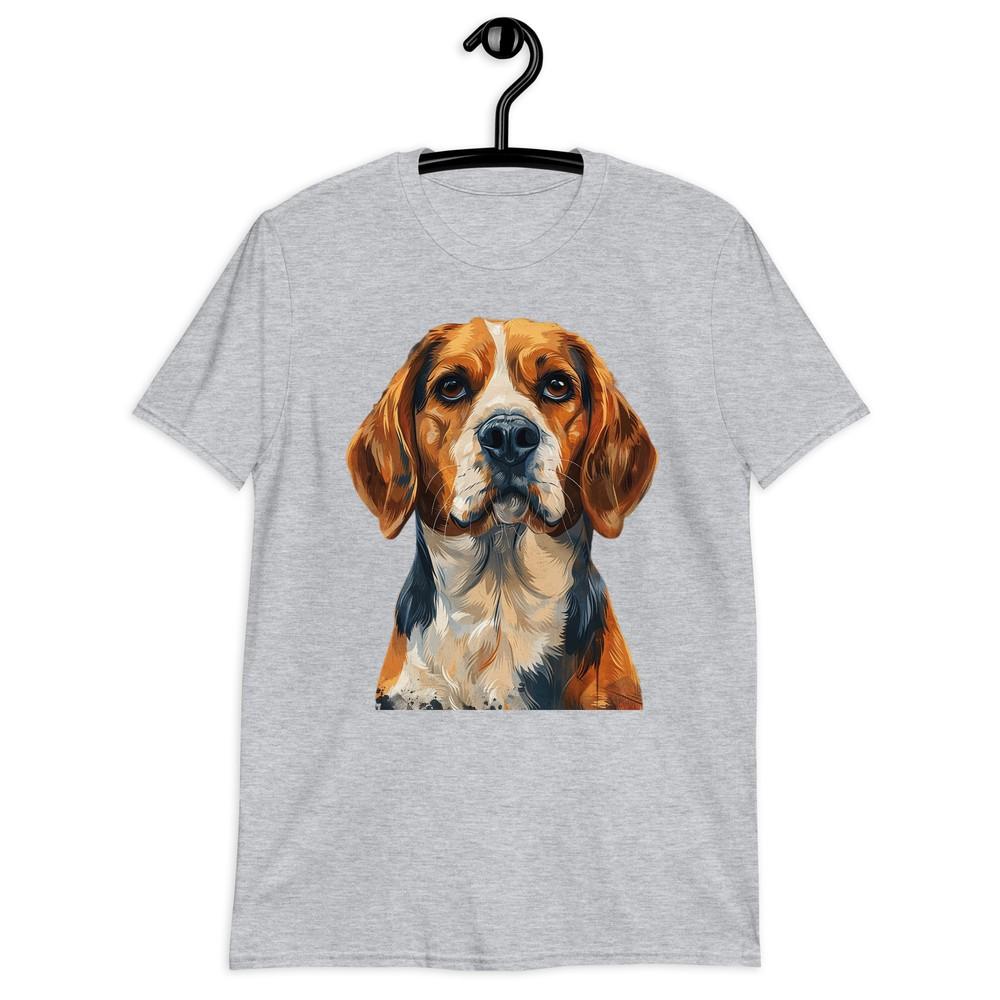 

Beagle Dog Head Print Unisex Short-Sleeve T-Shirt - Cute Animal Graphic Tee M