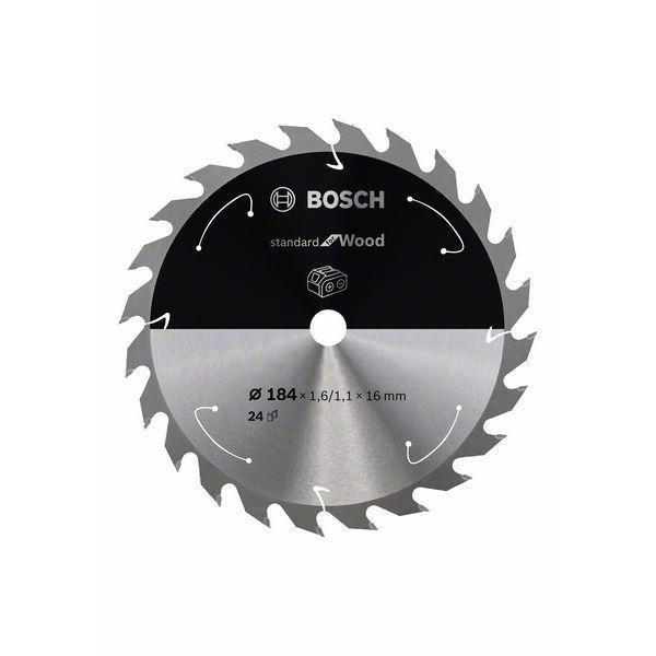 Lame de scie circulaire - Bosch - Standard for Wood - 184 mm - 24 dents - 1,6/1,1 mm