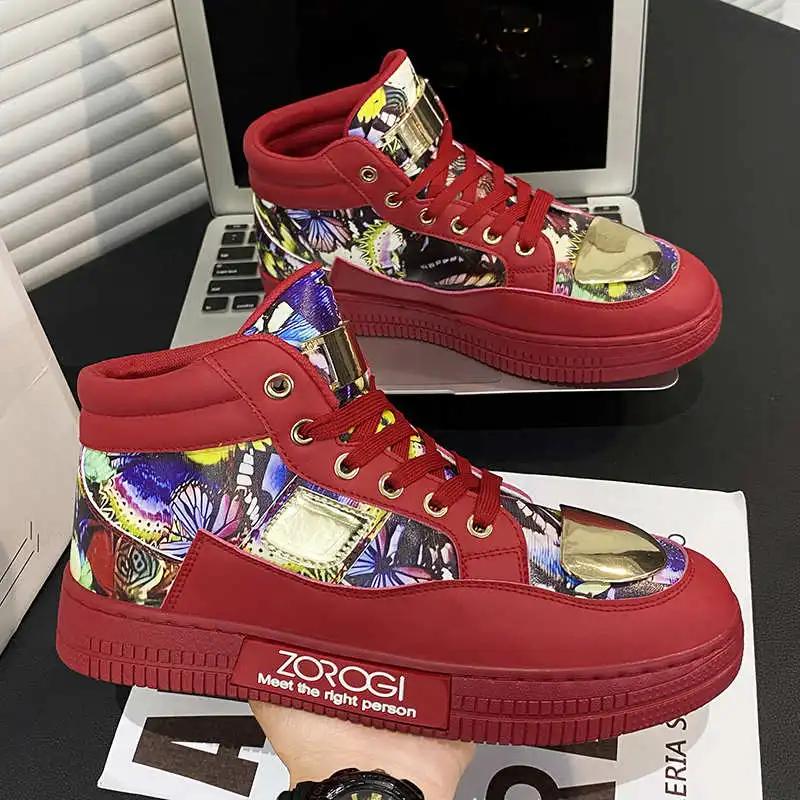 Fashion Thick Heel Round Toe Woman's Lady Sports Shoes Ladies Sneakers Luxury Brand Purple Tennis Snow Boots Tenya Fashion-man