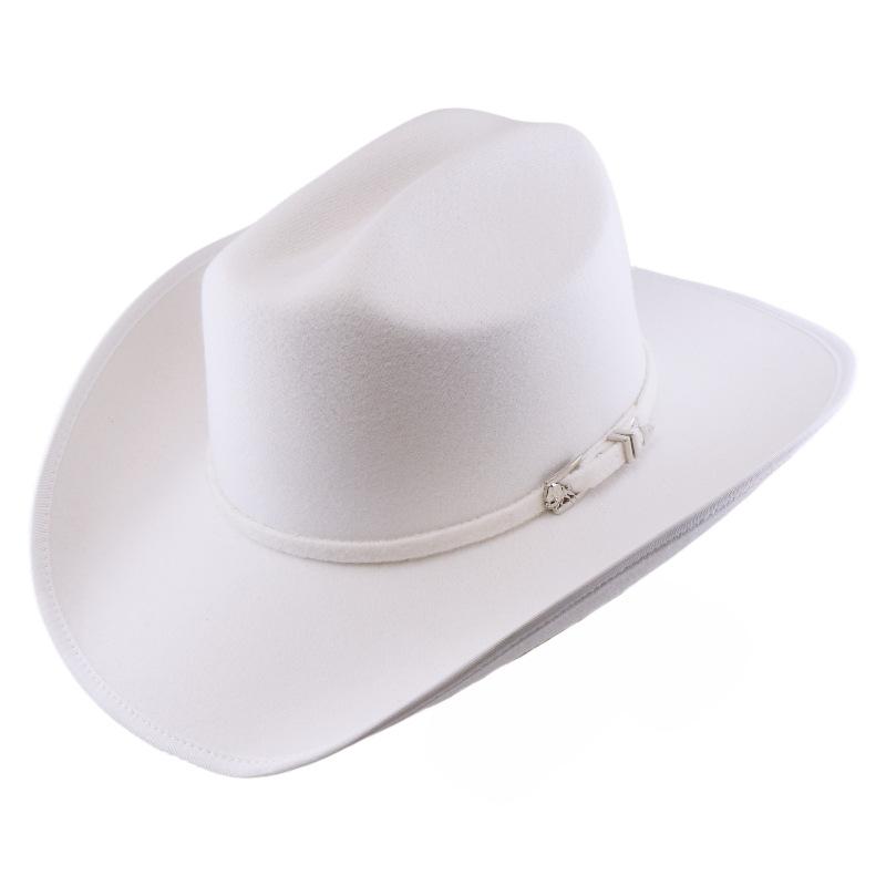 

Осень и Зима Мужская Шляпа Рыцаря Фетровая Шляпа Имитация Шерсти Горб Коровья Голова Пряжка Западная Ковбойская Шляпа L（58-60cm）