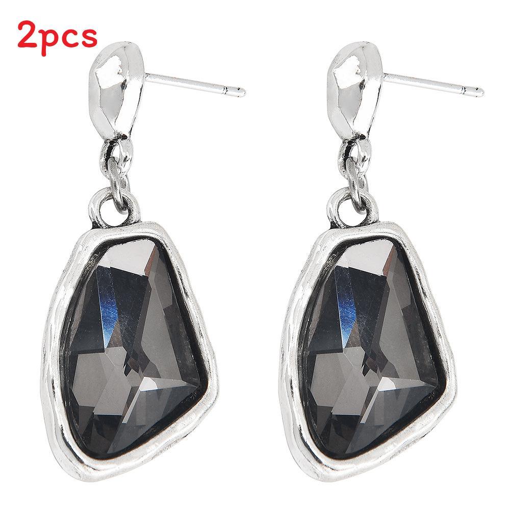 Copper Gold Water Drop Earrings With Silver Ear Pins For Women Fashion Jewelry