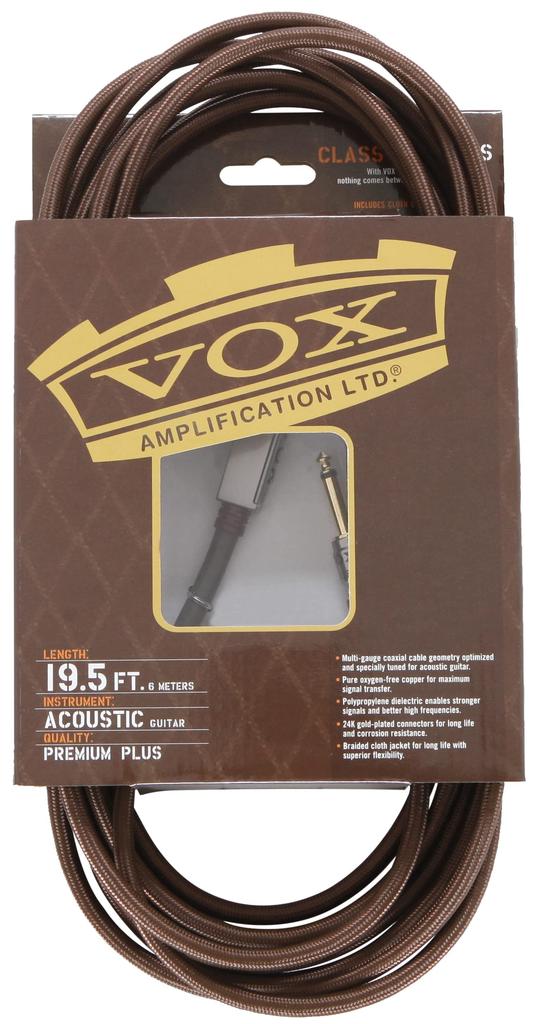 VOX Acoustic Guitar Cable Shield, 6m, S-L, VAC-19