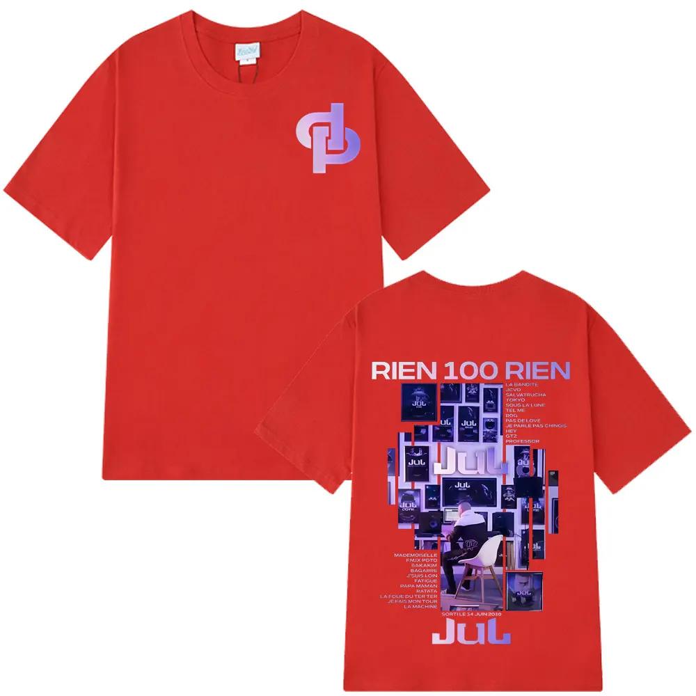 

Rapper Jul Rien Rien Album Tour Graphic T Shirts Men s Women Fashion Clothing Tees Hip Hop Cotton Loose T-shirts 3XL