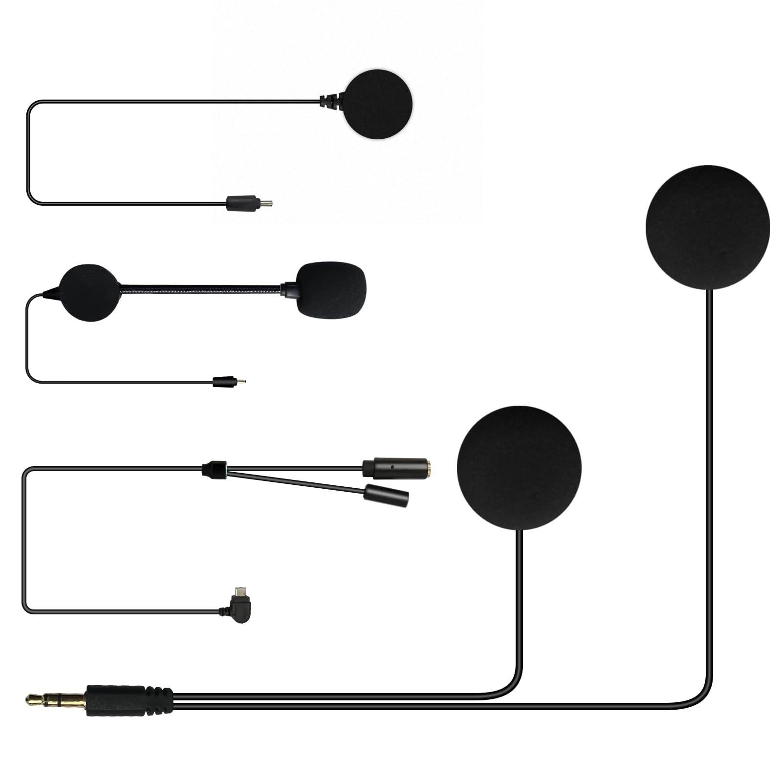 

TNICER Helmet Speaker Set for the New T2Plus Model (Speaker, Arm Microphone, and Cord Microphone)