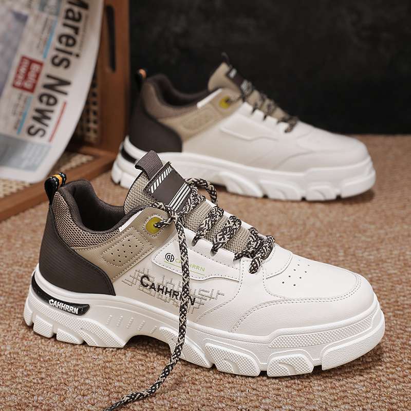Martin Boots Men's 2025 New Summer Versatile Height-increasing Sports Shoes Men's Youth White Casual Tooling Trendy Shoes