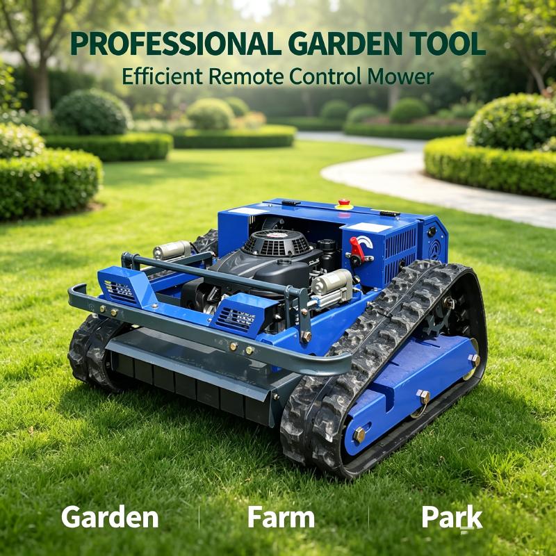 Multifunctional Crawler Remote Control Lawn Mower Tracked RC Grass Cutter Support OEM Customization