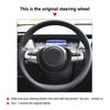 For Honda Fit Jazz     2024 (2-Spoke) Car Steering Wheel Cover Trim Accessories Interior Microfiber Leather