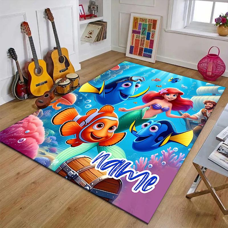 Custom Princess Mat Personalized Name, Polyester Washable Indoor Entryway Rug, Gift for Christmas, Easter, Thanksgiving Day