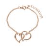 Double Love Peach Heart Anklet: Summer Fashion Bracelet & Foot Ornament