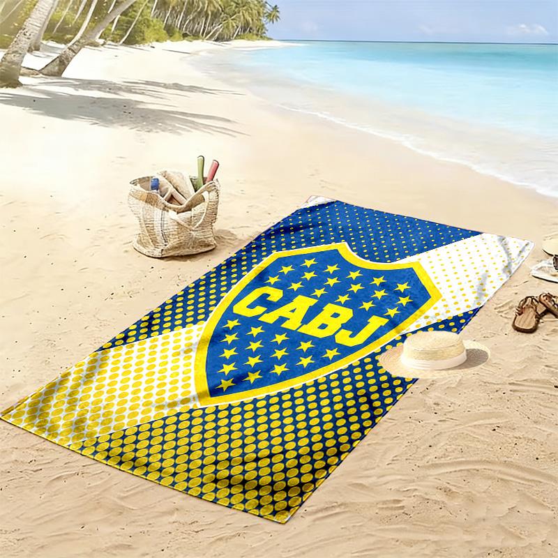 Boca Juniors Print Beach Towel, Large Soft Quick Dry Towel for Beach Camping Swimming