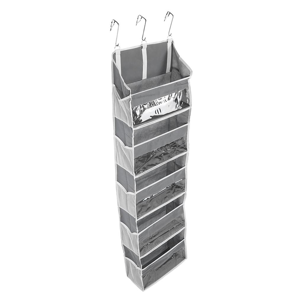 5 Tier Behind Door Storage Bag Breathable Space Saving Hanging Storage Holder with 10 Side Pockets for Toys Clothing