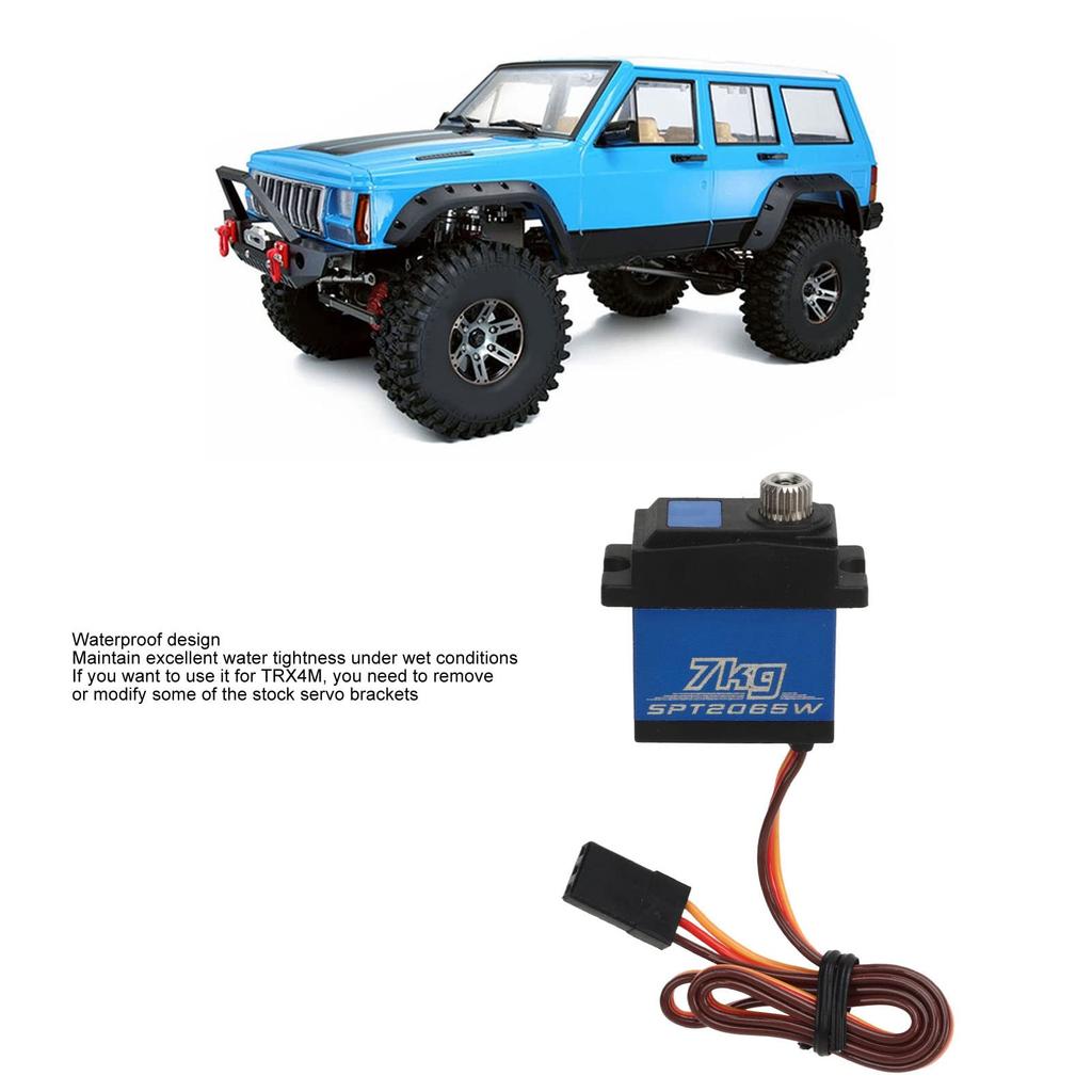 Ongwan High Torque Full Metal Digital Steering Servo SPT2065 7KG Digital Servo Gear Steering Servo Lightweight RC Car Servo for SCX10 III 1/10 RC Car