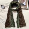 Scarf Women's Winter High-end Sense New Warm and Cold-proof Scarf Versatile Solid Color Crumpled Scarf Shawl