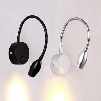 Lampa ścienna LED giętka rura przełącznik lampka nocna sypialnia regulowana lampka do czytania prezent