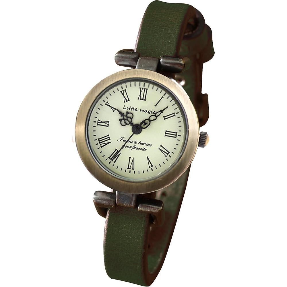 Antique Wristwatch Ladies Watch [Little Magic] Green