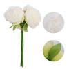 Artificial Flower Peony Fake Peony Artificial Peony Silk Peony Wedding Bouquet(White)