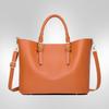 New Fashionable Large-capacity Messenger Bag Cowhide Commuter Bag Shoulder Handbag Three-piece Set