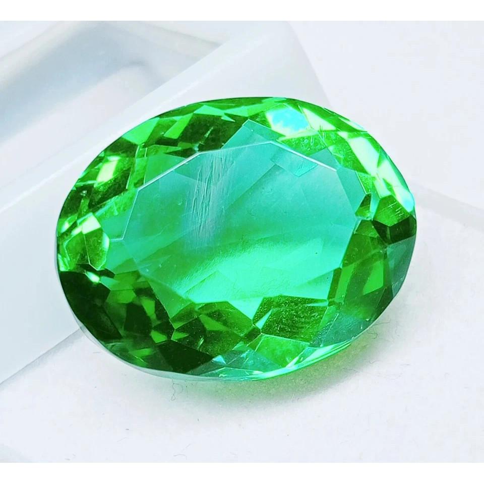 AAA+++ Natural Peridot Green 19+ Ct Oval Cut Certified Loose Gemstone