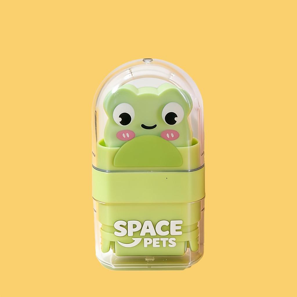 1/4pcs Pocket-Sized Space-Themed Eraser with Cute Astronaut & Rocket - Durable Rubber Erasers Suitable for Office