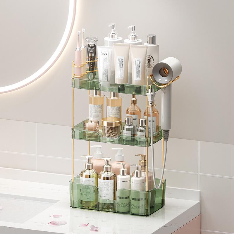 Shuangqing Multi-Functional Three-Tier Bathroom & Kitchen Countertop Organizer темно-зеленого