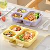 Macaron Colors Bento Box Plastic Large Capacity Lunch Box Children School Picnic Compartment Food Container Kitchen Supplies