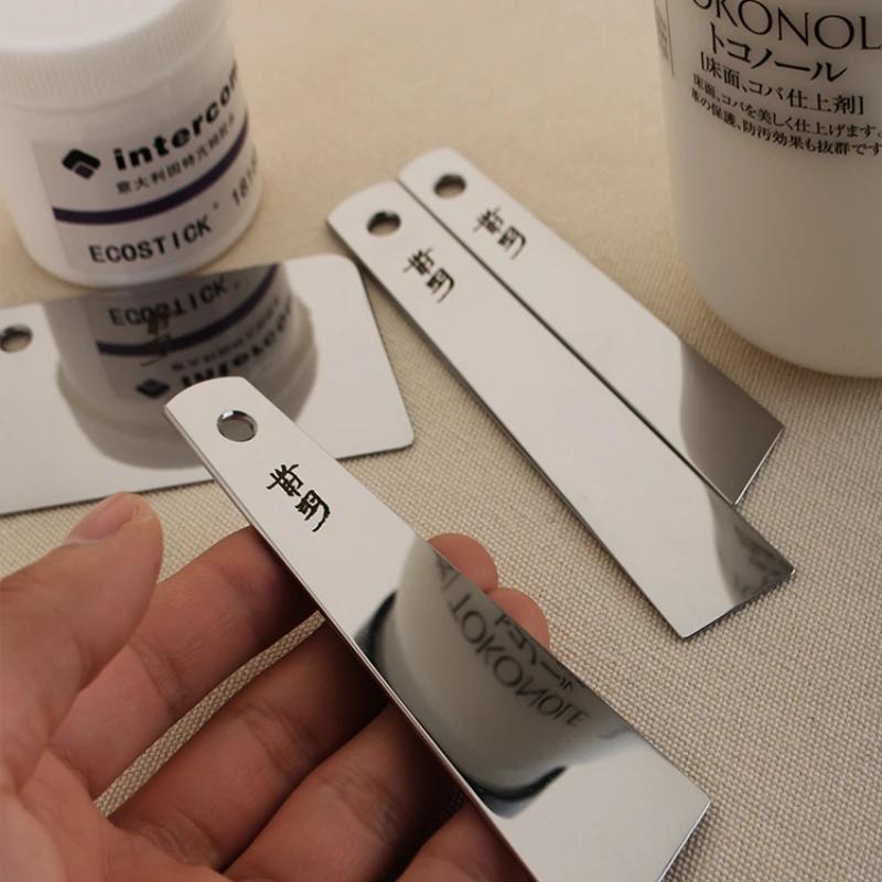 Stainless Steel Mirror Polishing Scraper Wiping Glue Bed Surface Treatment Agent Handmade DIY Leather Molding Sheet