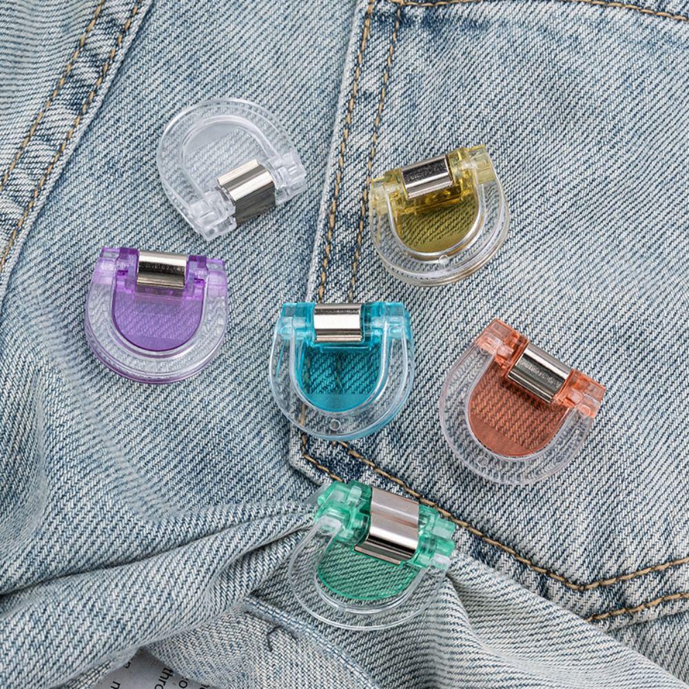 10Pcs Transparent Book Label Clip Strong Clip Paper Clips Set Durable Trouser Leg Clips  Office Use