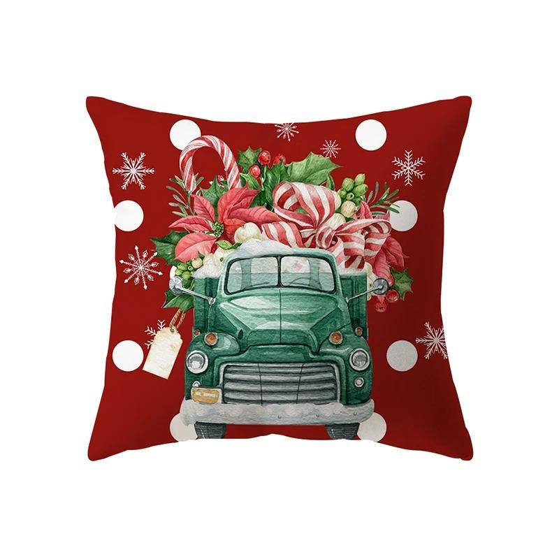 Christmas Themed Pillowcases Car Accessories Office Santa Claus Living Room Sofa Home Pillowcases
