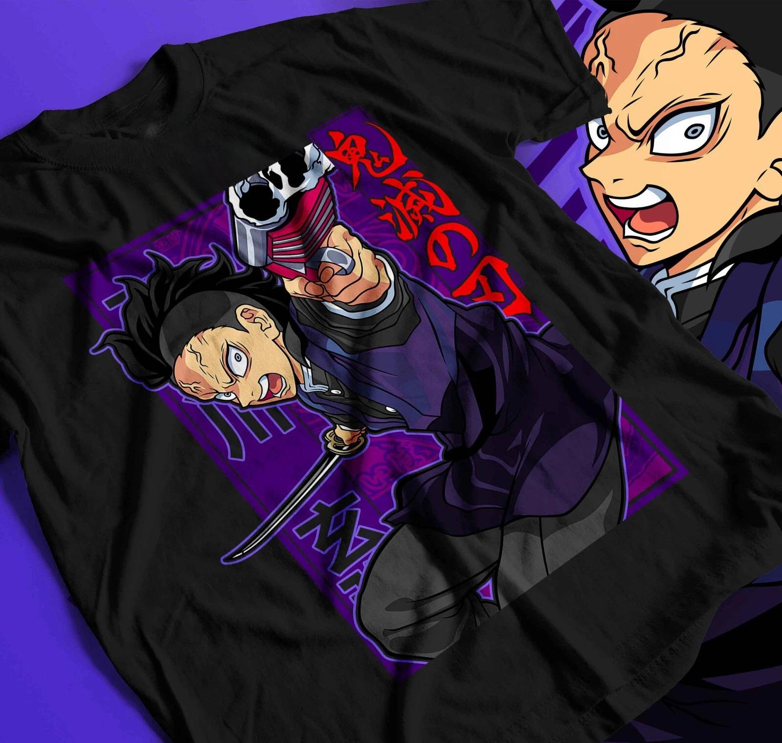 Genya Shinazugawa TShirt Kimetsu No Yaiba Demon Slayer Tanjiro Tee Summer Unisexs and Womens Breathable Tshirt Top M