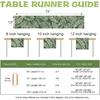 Spring Summer Tropical Plant Table Runner, Green Palm Leaves Monstera Kitchen Dining Table Decoration, Seasonal Botanical Burlap Indoor Outdoor Home