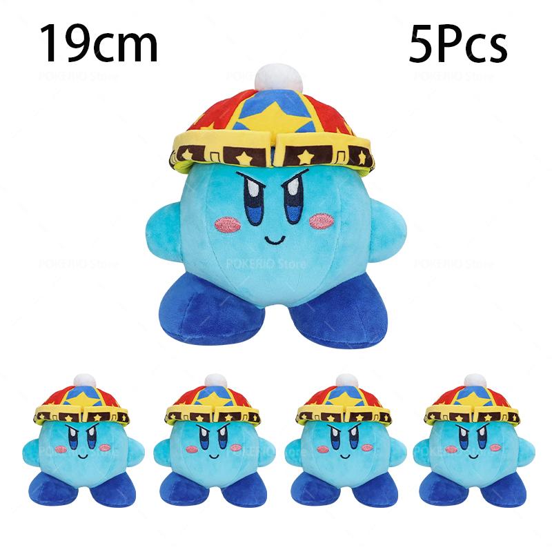 5 Pcs/Lot Anime Kirby Plush Doll Toys Kawaii Star Kirby Swimming Sword Bread Kirby Collection Christmas Birthday Gift for Kid