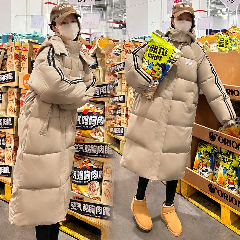 Padded clothes women's hooded winter new fashion long cotton-padded clothes loose cotton-padded jackets bread clothes jacket