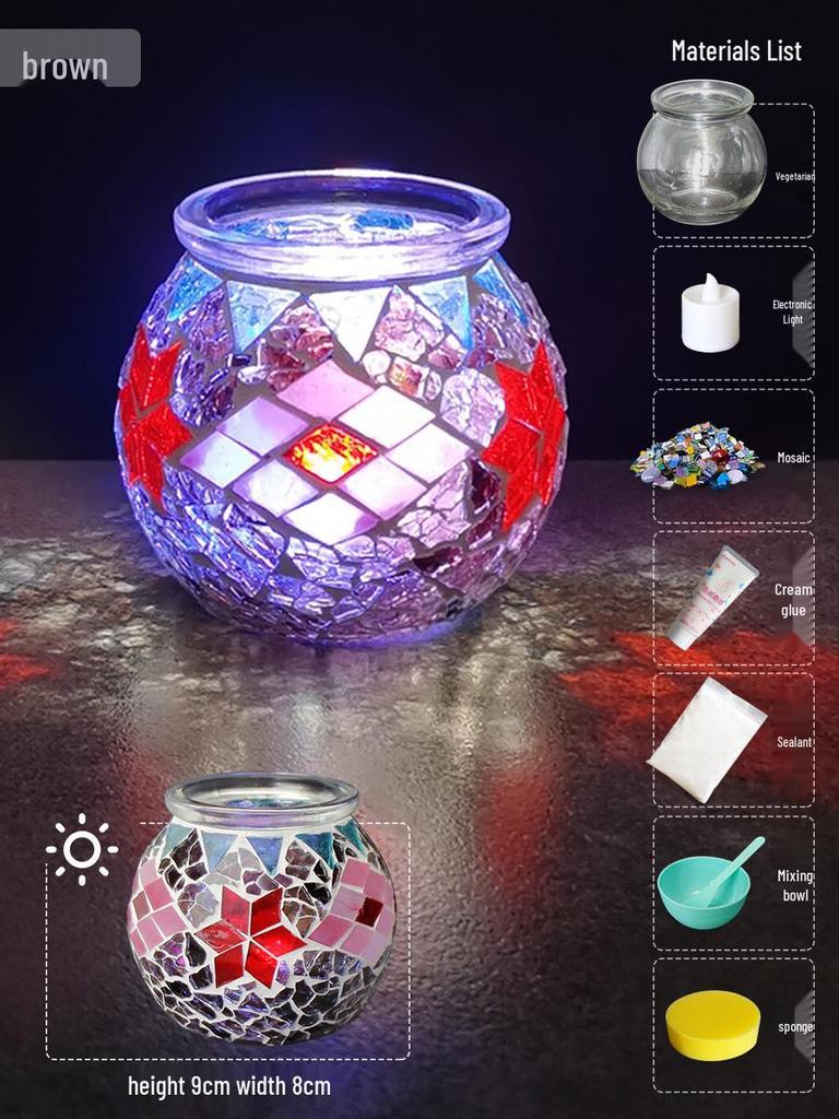 Handgefertigter Mosaikglas-Kerzenhalter - Kreatives DIY-Geschenk für den Lehrertag