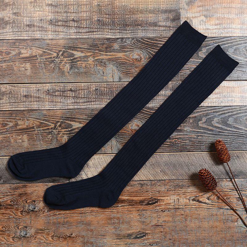 Women Long Socks Autumn Casual Warm Winter Stripe Knitted Thick Stockings