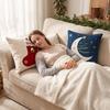 2D Flat Christmas Pillow Cover Christmas Tree Xmas Tree Pillowslip Throw Cushion Case  Winter Decor