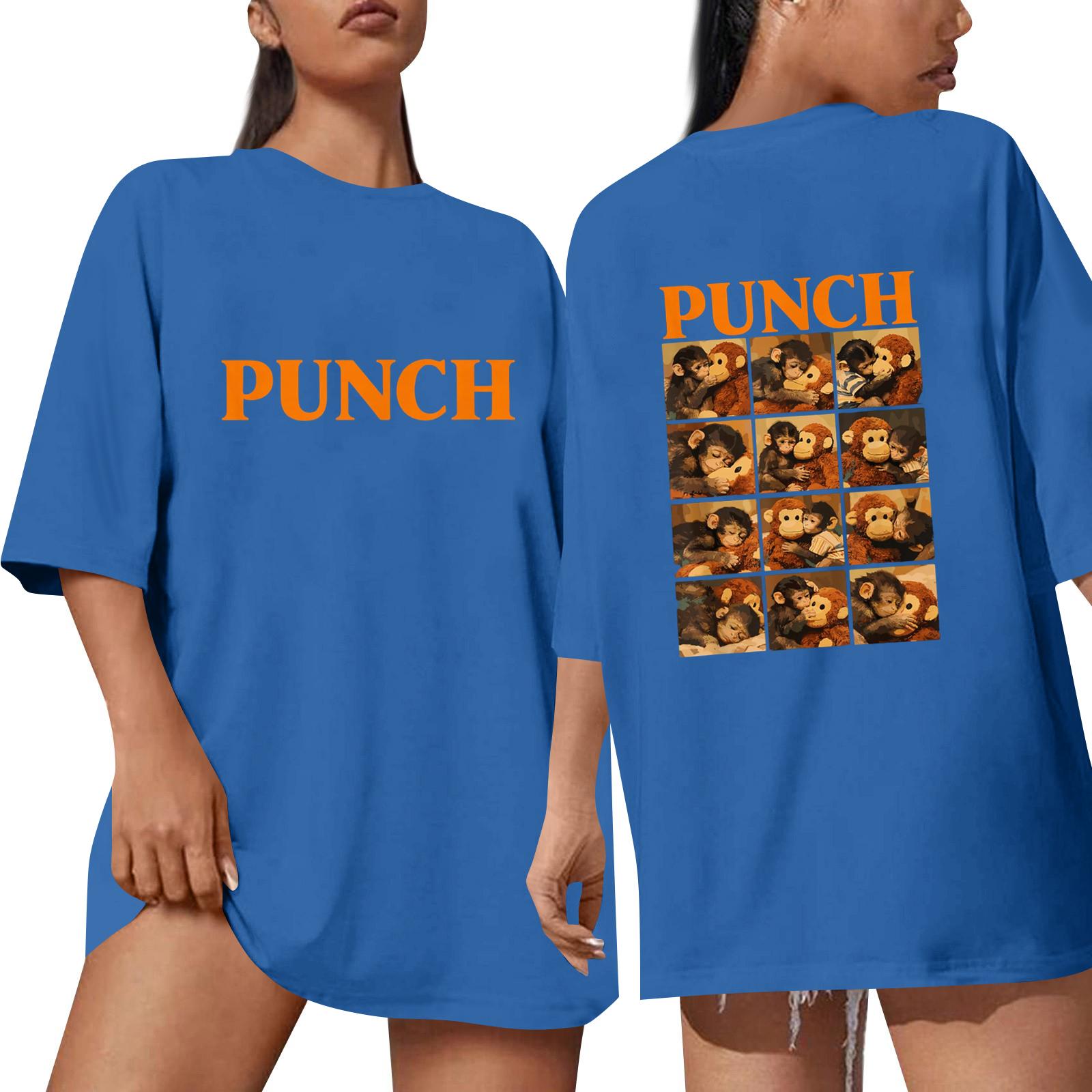 

Women s And Men s Fashionable Round Neck Casual Print Short Sleeved T-shirt Top M