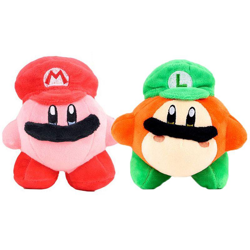 Soft And Cuddly Kirby Waddle Dee Plush Toy Featuring Mario Luigi Hat For Children