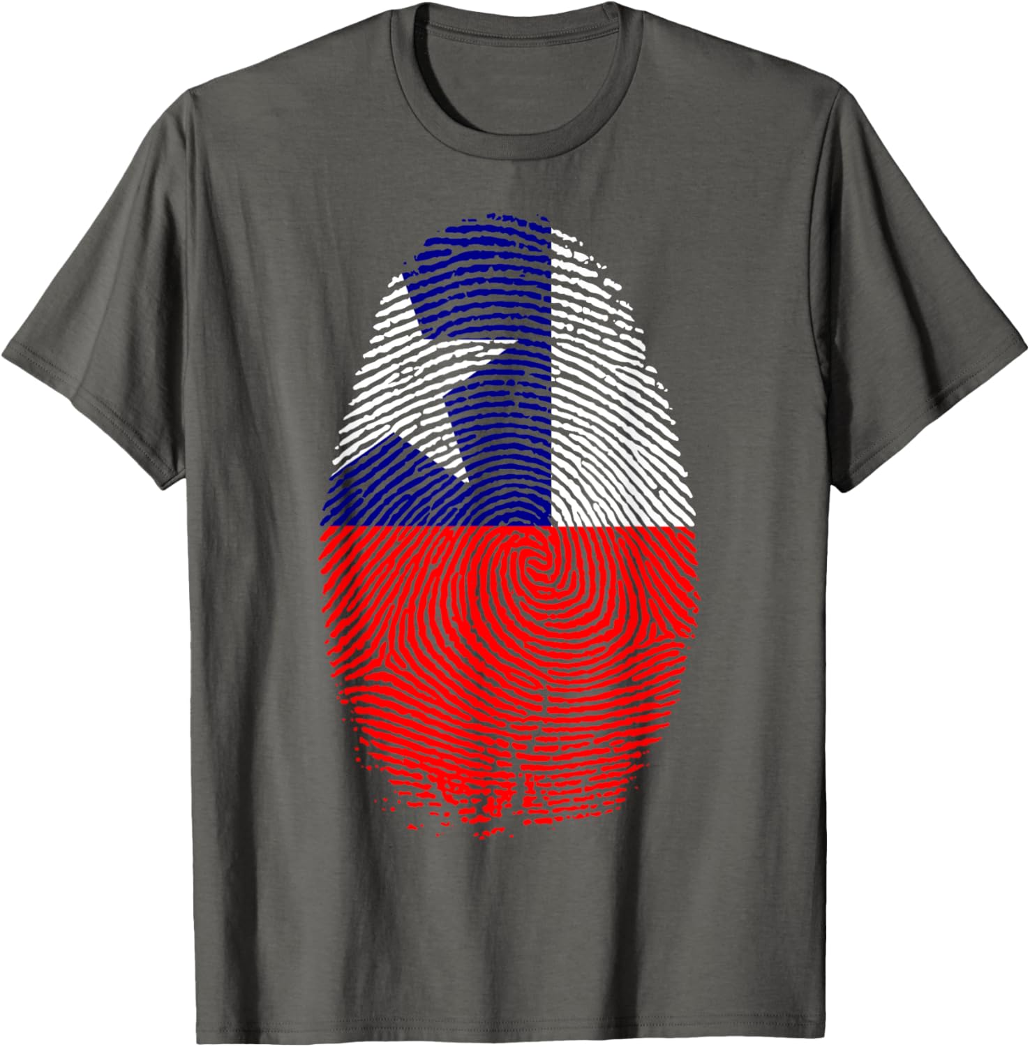 Chile Flag Fingerprint It is in my DNA Gift for Chileans TShirt Short Sleeve Casual 100 Cotton Shirt S