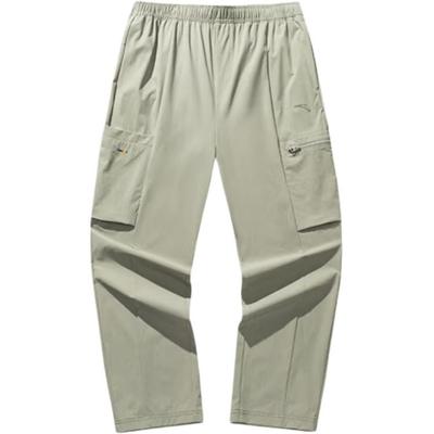 Lifestyle Series Solid Color Mid Waist Drawstring Breathable Versatile Loose Sports Long Pants Men Bottoms 152538508-1