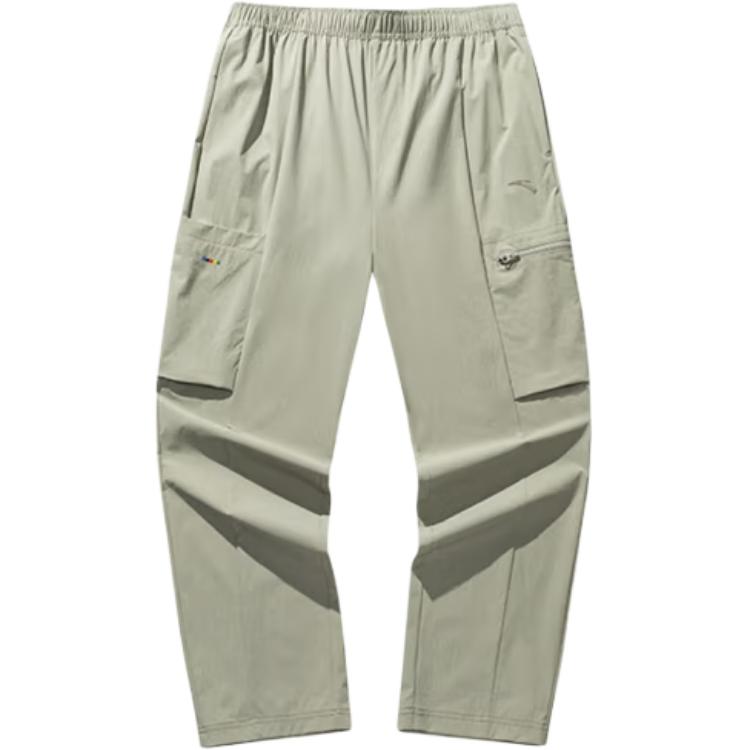 

Anta Lifestyle Series Solid Color Mid Waist Drawstring Breathable Versatile Loose Sports Long Pants Men bottoms 152538508-1 L