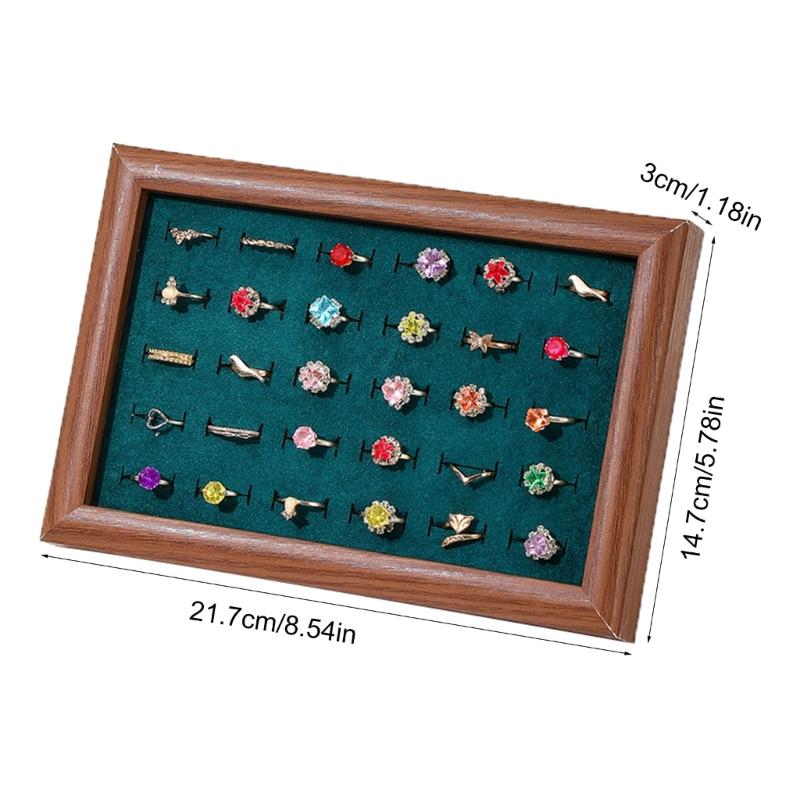 Elegant Jewelry Display Tray Convenient Accessories Holder Plate Dustproof Earrings Necklaces Bracelets Organizer