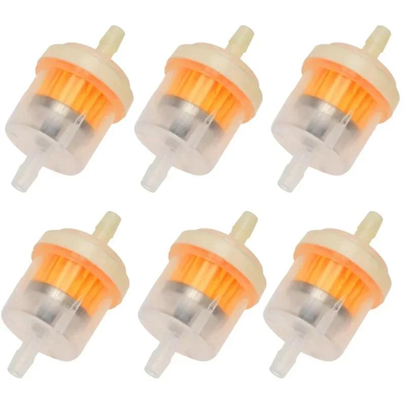 1–6 Stück Auto-Benzin-Ölfilterrohre, universeller Inline-Benzin-Kraftstofffilter für Kleinmotor-Rasenmäher, Motorradzubehör, 6 mm – 8 mm