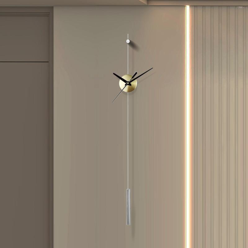 Morden Wall Clocks Metal Watches Silent Clocks Round Wall Decoration Products Creative Light Luxury Artistic Unique Design