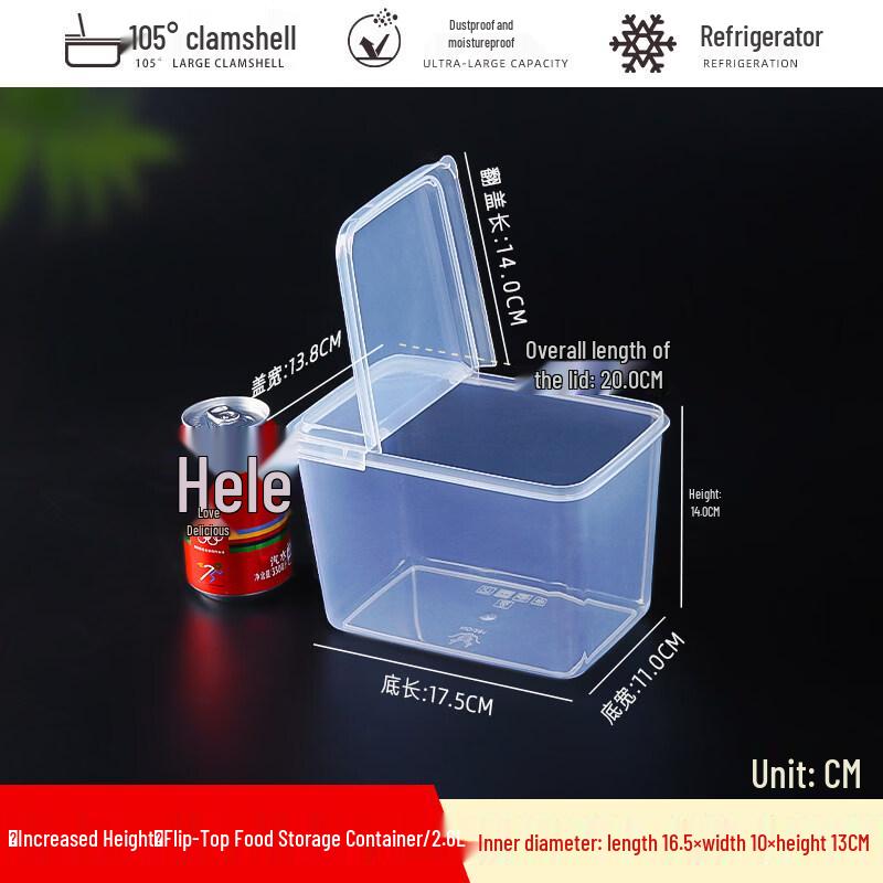 WUHE Transparent Flip-top Food Storage Container Set