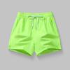 Herren Sommer Shorts Elastischer Bund Verstellbarer Kordelzug Sportshorts mit Taschen Einfarbig