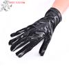 Hot Silver Sexy Stretch PU Leather Skinny Long Glove Punk Rock HipHop Jazz Disco Dance Glove Shiny Metallic Mitten Cosplay
